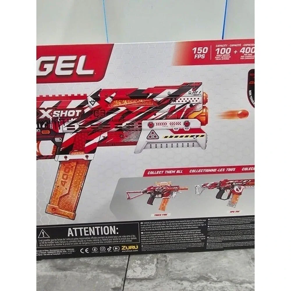 ZURU X SHOT Hyper Gel Clutch Blaster 5,000 Pellets 150 FPS‎ Ages 14+ New